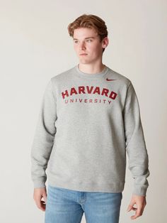 A timeless sportswear brand for a University as old as time. Train to be your best self, with the Nike Club Fleece Crewneck to break a sweat and stay cozy in the wintertime. Unisex Design Official Licensed Harvard University and Nike apparel All orders designed, packaged, and shipped by Harvard University students Looking for more? Shop the rest of the Nike Collection. Harvard Sweater, Nike Club Fleece, Nike Collection, Nike Apparel, Be Your Best Self, Harvard University, Your Best Self, Sportswear Brand, Stay Cozy