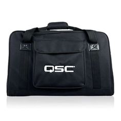 a black bag with the word qsc on it