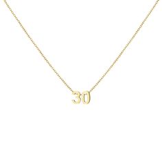 PRICES MAY VARY. Cute Number Necklace - Gold Number 30 necklace is designed for you and your lovely daughter. Each number is unique to different people. It can represent the month of birth, age, anniversary, lucky number... Even just because you like it. The best gift for your daughter, granddaughter. Stainless Steel Necklace - Made of 18k gold plated stainless steel, skin touch is not allergic, nickel free, lead free, and hypoallergenic. The high quality chain and dainty number pendant are very Number 30, Pendant Choker Necklace, Good Birthday Presents, Number Necklace, Pendant Choker, Gold Number, Lucky Number, Jewelry Birthday, Gifts For Your Mom