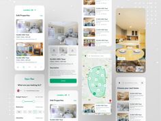 an image of a website design for real estate listing services on the app store screen