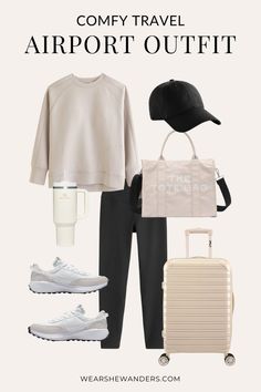 Comfy Travel Outfits to Wear to the Airport and Beyond — Wear She Wanders Flight Outfit