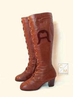 Aigner Boots, Etienne Aigner Boots, Combat Boots Heels, Nocona Boots, Oxblood Leather, Vintage Versace, Zipper Heels, Gogo Boots, Leather Corset