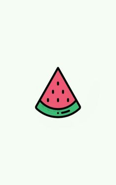 a slice of watermelon on a white background with the words,'i love you