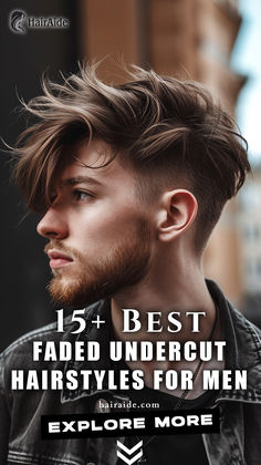 Fade in, stand out: Unleash your style with the bold and polished look of a faded undercut. 💈✨ Faded Undercut Mens, Mens Straight Hair, Undercut Hairstyles For Men, Long Undercut, Men Undercut, Men Haircut Undercut, Modern Undercut, Fade Undercut, Fade Men