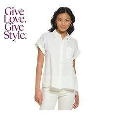 in stock Calvin Klein Solid Tops For Summer, Classic Calvin Klein Shirt For Summer, Classic Calvin Klein Summer Shirt, White Short Sleeve Calvin Klein Shirt, Spring Calvin Klein Solid Color Tops, Calvin Klein Solid Color Spring Tops, Casual Calvin Klein Short Sleeve Shirt, Calvin Klein White Short Sleeve Shirt, Calvin Klein Casual Short Sleeve Shirt