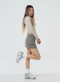 Pocket Low Rise Miniskirt CS02 by Lewkin. We provide worldwide shipping directly from Seoul, South Korea, an epicenter of Asian fashion renaissance. Leg Pose, Seoul South Korea, Dark Beige, Girls Sneakers, Zipper Hoodie, Body Size, Asian Fashion, Solid Black, South Korea