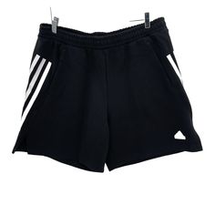 Adidas Mens Multi Sport Shorts Xl Black 3 Stripe Knit Elastic Waist Pockets New $45 Msrp 65% Cotton 35% Polyester Approximate Measurements (Laid Flat): Waist: 17" Length: 19" Rise: 13.5" Inseam: 7" Cuff Width: 13" New With Tags. Please See Photos For Condition Details. From A Smoke-Free, Pet-Friendly Home. Adidas Cotton Shorts With Three Stripes Branding, Casual Cotton Athletic Shorts With Three Stripes, Adidas Cotton Athletic Shorts With Three Stripes, Adidas Cotton Shorts With Three Stripes, Adidas Cotton Sportswear Shorts, Adidas Athletic Cotton Shorts With Built-in Shorts, Casual Short Bottoms With Three Stripes, Casual Shorts With Three Stripes, Adidas Cotton Relaxed Fit Shorts