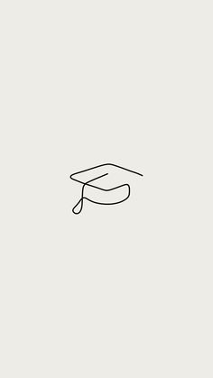 a black and white drawing of a graduation cap