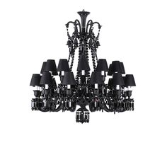 Zenith Black Chadelier Lighting Baccarat 24L Baccarat Chandelier, Gothic Chandelier, Black Crystal Chandelier, Chandelier Black, Elegant Chandeliers, Living Room Background, Baccarat Crystal, Contemporary Chandelier, Beautiful Chandelier