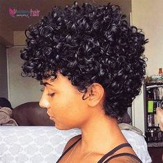 Black Curly Wig, Stem Challenge, Short Curly Wigs