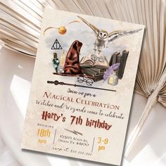 a harry potter birthday party with an owl and book