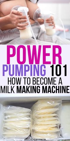 the cover of power pumping 101 how to become a milk making machine, with text overlay