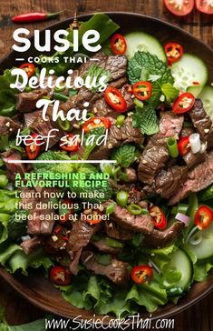 the cover of suse cooks that delicious thai beef salad