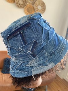 bucket hat pattern to make it your own for intermediate and advanced sewers Upcycled Hats, Sew Hat, Bucket Hat Pattern Free, Jean Ideas, Upcycling Jeans, Jean Fashion, Bucket Hat Pattern, Reworked Clothing, Reworked Denim