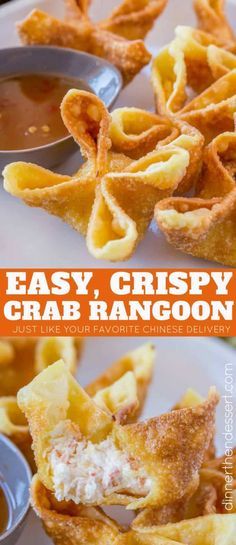 the cover of easy crispy crab rangoon