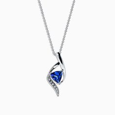 Effy Tanzanite Royale 14K White Gold Tanzanite & Diamond Pendant, 1.46 TCW Tanzanite Diamond, Effy Jewelry, White Stone, Diamond Pendant, Round Diamonds, Gold Metal, Diamond Necklace, Silver Necklace, White Gold