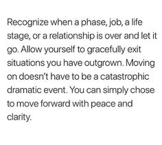 the text reads recognize when a phase job, a life stage, or a relationship is over and let it go