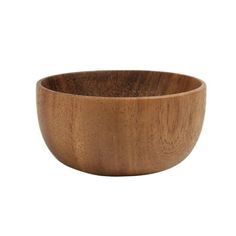 a wooden bowl on a white background