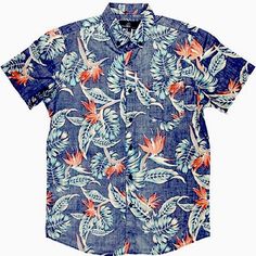 Mens Button Down With Chest Pocket. Molokai Surf Co Birds Of Paradise Pattern Size Large. Never Worn, Perfect Condition. Size Large. Blue Printed Hawaiian Button-up Shirt, Tropical Print Button-up Hawaiian Shirt For Beach, Hawaiian Cotton T-shirt For Surfing, Surfing T-shirt With Front Print And Short Sleeves, Palm Tree Print Button-up Hawaiian Shirt For Beach, Chest Pocket, Casual Shirts For Men, Casual Button Down Shirts, Button Downs