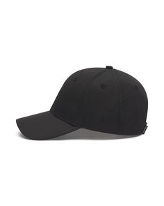 A black structured performance hat featuring a tonal black MANTRA embroidery Solid Curved Bill Trucker Hat For Streetwear, Solid Snapback Dad Hat For Streetwear, Solid Color Dad Hat For Streetwear, Solid Color Snapback Dad Hat For Streetwear, Solid Color Baseball Cap With Curved Bill For Streetwear, Solid Color Baseball Cap For Streetwear With Curved Bill, Black Sports Hat With Curved Brim, Black Fitted Hat For Outdoor With Curved Visor, Black Outdoor Hat With Curved Visor