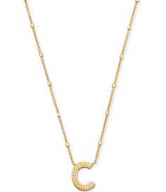 Kendra Scott Initial Pendant Necklace | Dillard's Everyday Adjustable Gold Name Necklace, Gold-tone Initial Pendant Necklace, Gold-tone Tarnish Resistant Initial Pendant Necklace, Adjustable Yellow Gold Initials Necklace, Adjustable Yellow Gold Necklaces With Initials, Personalized Gold-tone Initial Pendant Necklace, Dainty Tan Necklace For Everyday, Gold Plated Initial Pendant Necklace Tarnish Resistant, Everyday Personalized Tan Jewelry