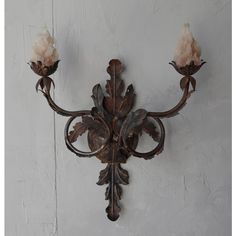 This is gorgeous pair of antique wall sconces.  Sconces are aged and patinaed in all the right ways.  It's obvious they were originally wired but have most recently been used as Candelabras (fancy candles included".  However if you would like to illuminate them, there is no original wiring, but to have them wired would be a simple task for any electrician. Candleabra Ideas, Vintage Chandelier Lighting, Antique Wall Sconces, Fancy Candles, Iron Wall Sconces, Vintage Chandelier, Chandelier Lighting, French Antiques, Wall Sconces