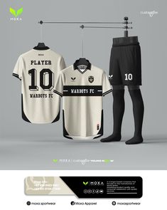 a soccer uniform with the number 10 on it and an image of a player's jersey