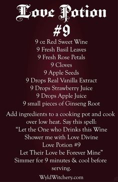 Love Potion Recipe Real, Love Potion Drink, Love Potion Recipe, Witch Potions, Love Potions, Potions Recipes