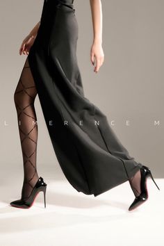 「MORSE CODE / 摩斯密码」CLASSIC PATTERN PANTYHOSE 5D A walking work of art from Limerence-M. Translate 'ILOVEU' into Morse code, and design it as the main pattern base. Integrate a vintage diamond grid pattern into the body of the stockings, delicately depicting the indescribable nature of love." Not adept at words, yet brimming with affection... The exclusive encryption of romantic language. Breaking the conventional stereotype of plain black stockings. Fashion accessories with styling attributes. A At Words, Black Stockings, Morse Code, Grid Pattern, Knitting Techniques, Plain Black, Classic Pattern, Vintage Diamond, Of Love