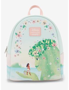 Loungefly Disney Moana Te Fiti Mini Backpack | Hot Topic Moana Merch, Moana Loungefly, Moana Te Fiti, Disney Loungefly Backpack, Disney Flowers, Moana Halloween Costume, Disney World Backpack, Loungefly Purse, Te Fiti