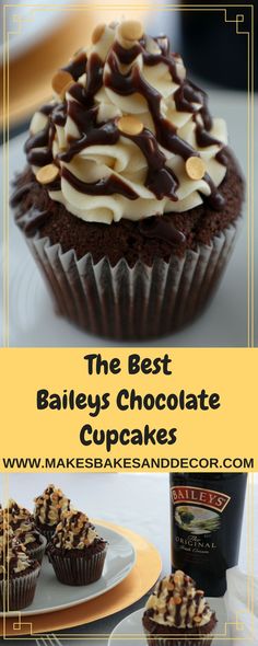 the best bailey's chocolate cupcakes