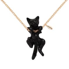 PRICES MAY VARY. Material:Zinc alloy,real gold plating Cat size:0.91*0.39inches/2.3*1cm, Chain length:16inches/41cm+extend 2inches/5cm Simple personalized design can add more charm for you. GREAT AS A GIFT:Provide an elegant jewelry gift box, this beautiful necklace would be great gift for that special someone in your life. Buy the necklace for your girlfriend, wife, daughter, mom,grandmother, aunt, sister, female friend, best friend. The perfect present for the any occasion, whether it is for M Black Cat Necklace, Cat Hanging, White And Black Cat, Hanging Necklaces, Female Friends, Cat Necklace, Black Chain, Hanging Pendant, Necklaces Jewelry