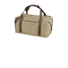 This classically styled expandable duffel can clamp down to fit small loads or unclip to accommodate more cargo. 16-ounce 100% cotton canvas Main compartment has large interior and back zippered pocket for quick access to valuables Expands with snap tabs with faux leather trim Cotton webbing grab handles with faux leather trim Detachable adjustable cotton webbing shoulder strap with antique-finish metal swivel clips Front slip pocket for easy decoration Dimensions: 13 h x 20 w x 10.5 d; Approx. Practical Cotton Canvas Bag For Outdoor, Practical Cotton Canvas Bag For Outdoor Activities, Practical Cotton Duffle Bag, Outdoor Cotton Canvas Bag With Zipper Closure, Outdoor Cotton Bag With Zipper Pocket, Practical Cotton Duffle Bag For Everyday, Outdoor Cotton Bags With Zipper Pocket, Practical Everyday Cotton Duffle Bag, Brown Cotton Canvas Bag With Zipper Closure