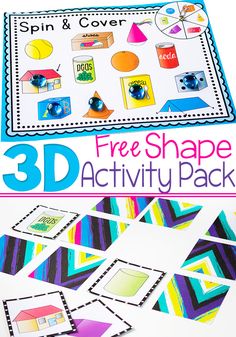 the 3d shape activity pack is on display