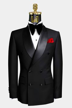 Wedding Suits Best Men, Tuxedo Lapel Types, Classic Black Wedding Suit, Double Breasted Tuxedo Men, Black Tuxedo Wedding Groomsmen, Double Breasted Tuxedo Suit, Men’s Tuxedo, Black Three Piece Suit Men, Mens Tuxedo Styles