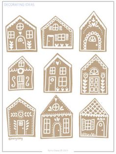 the gingerbread house cut outs are available for use in crafts and papercrafting