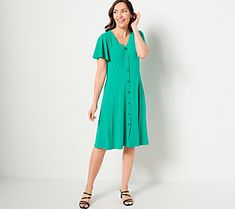 Outdoor wedding? Yes. Dinner on the water? Double yes. Winery weekend? Absolutely!  This fab button-front dress (with a whimsical printed vibe) is taking you for all the above (plus, so much more!) in chic style. Green Summer Midi Dress With Button Closure, Chic Flowy Dress With Buttons, Green Summer Dresses With Button Closure, Green Summer Dress With Button Closure, Flowy Buttoned Summer Dresses, Flowy Summer Dresses With Buttons, Chic Flowy Dress With Button Closure, Flowy Button-up Dress With Buttons, Flowy Button-up Midi Dress For Summer