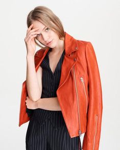 Mack Leather Motorcycle Jacket for Women | rag & bone The Mack, Emo Dresses, Rocker Style, Saddle Brown, Rocker Chic, Shirt Dress Style, Leather Motorcycle Jacket, Women's Coats & Jackets, Lolita Dress