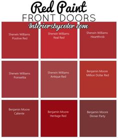 red paint colors for the front door