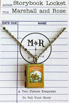 the story book locke is attached to a necklace