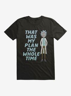 Rick And Morty Rick's Plan T-Shirt Rick And Morty Jacket, Rick And Morty Shirt, Rick And Morty Tshirt Design, Rick And Morty Merchandise, Graphic Tees Rick And Morty, Hot Topic, Mens Graphic Tee