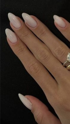 Milky White Nail, Short Classy Nails, Bridesmaid Nails, Bridesmaids Nails, Milky Nails, Stunning Nail Designs, Nail Trend, Basic Nails