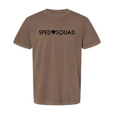 Be proud to be a part of the Sped Squad with our heart tee! Printed on 100% cotton Comfort Colors tee, this shirt is perfect for special education teachers. Printed on 100% cotton Comfort Colors tee. Short Sleeve Cotton T-shirt With Heart Graphic, Cotton T-shirt With Heart Graphic, Short Sleeve, Casual Graphic T-shirt For Awareness Events, Casual T-shirt With Graphic Print For Awareness Events, Casual Graphic Print T-shirt For Awareness Events, Soft-washed Short Sleeve T-shirt For School Spirit, Casual Cotton Shirt For Awareness Events, School Spirit Soft-washed Cotton T-shirt, Casual Pre-shrunk T-shirt For Awareness Events