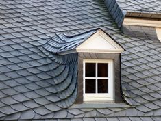 a window on the roof of a house