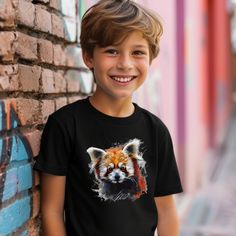 Youth Red Panda Colorful Shirt | Red Panda Kids Tee | Cute Kids Panda Outfit | Just A Girl Who Loves Red Pandas Kids Shirt | Red Panda Gift Thank you for considering purchasing from Raven Printing Company.  We are based out of Cleveland, Ohio and would love to have the opportunity to earn your business. Because we are a small business we cannot accept returns or exchanges.  However if your product does not meet your standards please reach out and we would be more than happy to work with you on a Cute Red Short Sleeve T-shirt, Cute Red Crew Neck Shirt, Playful Red Short Sleeve Shirt, Red Crew Neck Shirt, Cute Style, Panda Outfit, Panda Shirt, Panda Gifts, Red Pandas, Sweater Cute