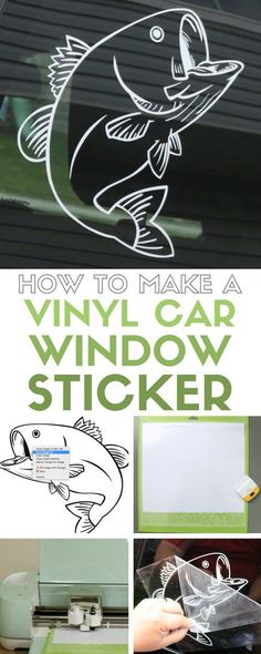 how to make a vinyl car window sticker that looks like a fish with the words how to make a vinyl car window sticker