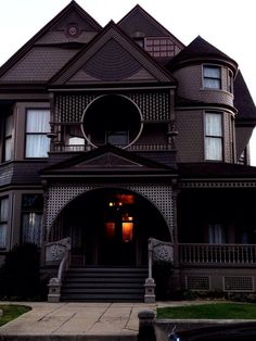 an old black house looks perfect