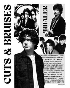 an advertisement for the band's upcoming album, cuts and brimberss