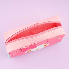 Keep your pens, markers, and other things inside this cute pen case. It has a die-cut My Melody design! Features a zipper closure My Melody Pencil, My Melody Design, Cute Pens, Pen Pouch, Kawaii Shop, Pen Case, My Melody, Pencil Case, Design Features