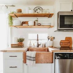 the kitchen is clean and ready to be used as a place for cooking or baking